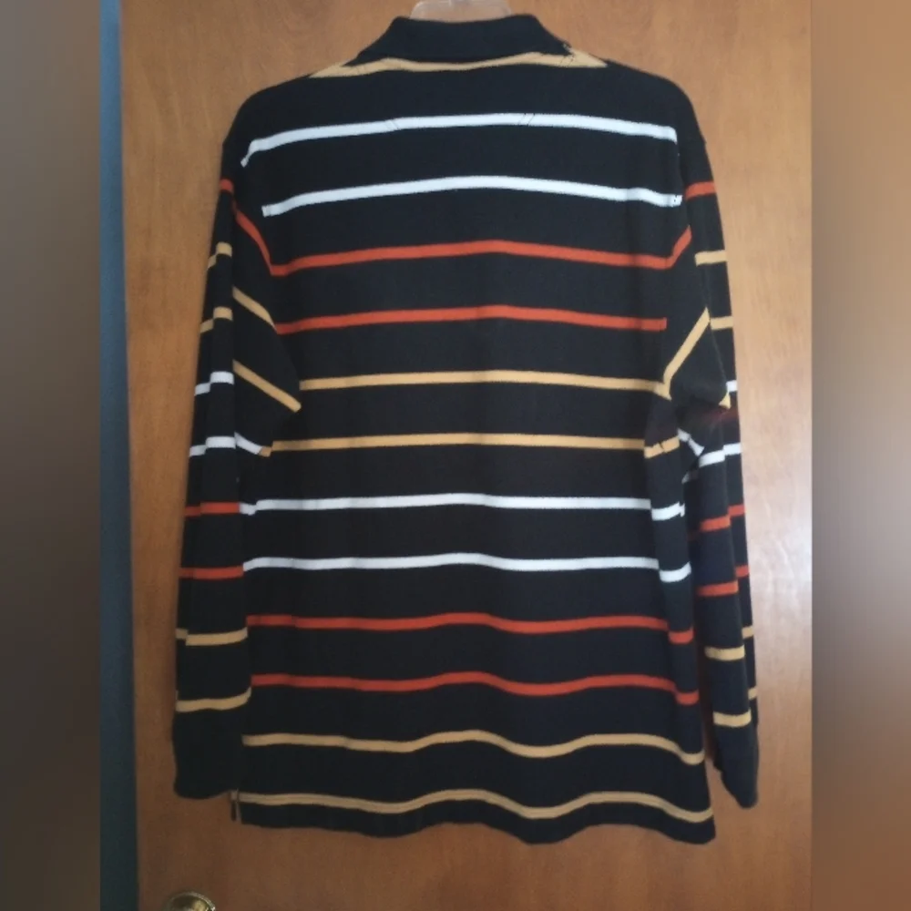 Karl Kani Striped Black Polo Shirt XL - Picture 3 of 5